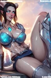 draenei draenei_female draenei_paladin draenei_shaman world_of_warcraft ai_generated ai_assisted succubus succubus_horns succubus_tail tiefling tiefling_girl monster monster_girl devil devil_horns devil_tail graenei alien_girl