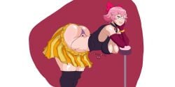 artist_name ass ass_bigger_than_head big_ass big_breasts black_stockings black_topwear brawl_stars breasts choker female female_focus female_only gloves huge_ass inkzanyty light-skinned_female light_skin melodie_(brawl_stars) nipples panties pink-haired_female pink_hair ribbon sharp_teeth short_hair skirt solo solo_female spiked_bracelet stockings topwear