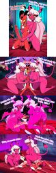cocky69 ai_generated text helluva_boss blitzo_(helluva_boss) verosika_mayday_(helluva_boss) male/female bed bedroom naked naked_female naked_male demon demon_girl demon_horns demon_tail demon_boy imp red_skin pink_skin long_hair breasts big_breasts boobs big_boobs pussy wet_pussy penis big_penis long_penis cock big_cock long_cock balls big_balls penis_in_pussy cock_in_pussy vaginal_penetration vagina vaginal vaginal_sex cum cum_inside cum_in_pussy cumming cumming_while_penetrating cumming_inside cumming_in_pussy comic