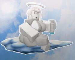 roblox roblox_game the_battle_bricks 3d prisma3d cloud boobs white_body airhead_(the_battle_bricks) tagme