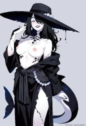 original original_character character_request archapxl witch large_breasts pixel_art tagme tits_out nipples