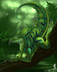 anthro artist_request basilisk character_request copyright_request female lizard reptile scalie solo