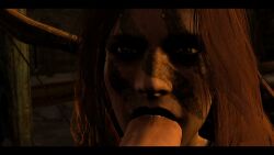 1futa 1girls 3d aela_the_huntress animated blowjob close-up futa_on_female futanari green_eyes moaning short_video shorter_than_30_seconds skyrim sound tagme tattoos the_elder_scrolls video