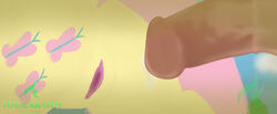 ass cum cutie_mark dripping equine fluttershy_(mlp) friendship_is_magic mammal my_little_pony outside penis precum pussy straight_hair total-krazen