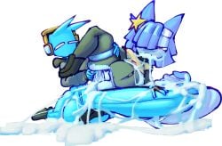 2025 abdominal_bulge after_sex aliasing alpha_channel anthro anus balls big_balls big_penis bitwily blue_balls blue_body blue_hair blue_penis bodily_fluids clothed clothing cum cum_from_ass cum_from_mouth cum_in_ass cum_in_mouth cum_inflation cum_inside cum_pool digital_media_(artwork) dithering duo electronics excessive_cum excessive_genital_fluids felid feline gaping gaping_anus genital_fluids genitals goo_creature hair headphones huge_balls huge_penis humanoid humanoid_genitalia humanoid_penis hyper hyper_balls hyper_genitalia hyper_penis inflation kai_(bitwily) male male/male mammal penis simple_background thick_thighs translucent translucent_body translucent_penis transparent_background transparent_balls