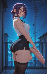 2026 ai_generated ass balls bangs big_ass blush breasts bubble_butt chainsaw_man choker city dickgirl foreskin futanari green_eyes hair_between_eyes hairbun hand_on_penis hi_res huge_ass huge_balls huge_cock huge_penis huge_testicles imminent_fellatio imminent_oral kimmiefu large_ass lips looking_at_viewer medium_breasts night pent_up phimosis precum precum_drip purple_hair reze_(chainsaw_man) round_ass self_upload shiny_skin shirt shorts side_profile side_view sidelocks smile smirk standing sweat tagme testicles thick_thighs thigh_squish thighhighs thighs throbbing_penis underbutt veiny_cock veiny_penis