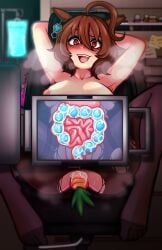 agnes_tachyon_(umamusume) alternate_version_available anal anal_access anal_beads anal_insertion anal_only animal_ears armpit_stubble armpits arms_behind_head arms_up background big_breasts blush breasts brown_hair buttplug carrot crazed_expression deep_anal deep_anal_insertion depth_play drool drooling female female_focus female_only filled_intestines food_in_ass glowing_eyes hair_ornament horse_girl internal_anal internal_view intestinal_bulge intestinal_dildo intestinal_penetration intestines inverted_nipples looking_at_viewer lube naked nipples object_insertion on_back on_chair open_mouth pantyhose pink_nipples pixelatedsweet red_eyes ripped_clothing ripped_pantyhose scientific_instrument sex_steam sex_toy sitting_on_chair smiling spreading stomach sweat sweatdrop torn_pantyhose umamusume umamusume_pretty_derby worried worried_expression worried_face worried_look x-ray x-ray_view
