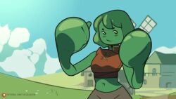 animated animation ass ass_bigger_than_head big_ass big_breasts big_butt big_thighs breasts female green_hair green_skin nyuru sexy short_hair shorts slime slime_girl slime_hair tagme tail-blazer thick_ass thick_thighs thighs thighs_bigger_than_head