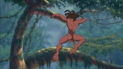 anus ass balls brown_hair disney double_dicks_(artist) edit flaccid foreskin gay jungle male male_only penis screencap tagme tarzan_(1999_film) tarzan_(disney) uncircumcised yaoi