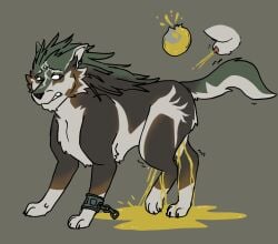 link (wolf form) from nintendo by spikedcollar (artist)