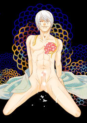 1boy bleach cum ichimaru_gin male male_only penis solo tattoo