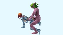 1boy 3d animated female human leman male sex world_of_warcraft