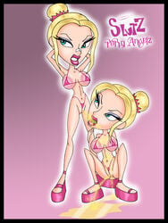 2girls between_labia big_areola big_head bikini blonde_hair bratz breasts clothed clothing dk duo female female_only green_eyes incest innie_pussy kaycee_tweevil kirstee_tweevil multiple_girls peeing pink_bikini piss_drinking pissing pissing_in_mouth platform_heels puddle pussy sex siblings simple_background sister sisters swimsuit twins urine watersports yuri