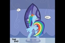 ass blush female friendship_is_magic my_little_pony pussy pussy_juice rainbow_dash_(mlp) smooth_skin solo zat