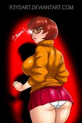 big_breasts brown_hair female female_only glasses hanna-barbera jinkies! nerd r3ydart scooby-doo short_hair solo solo_female solo_focus velma_dinkley