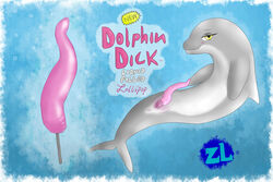 2014 candy cetacean dolphin erection feral lollipop looking_at_viewer male male_only mammal marine penis smile solo underwater water what zekromlover