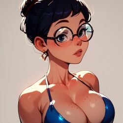 1girls ai_generated big_breasts breasts breasts carmen_sandiego_(2019) carmen_sandiego_(franchise) female female female_focus female_only glasses julia_argent julia_argent_(carmen_sandiego) large_breasts short_hair solo solo_female solo_focus swimsuit zupern0va_(manipper)