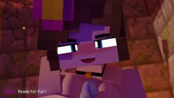 big_ass big_breasts blender_(software) dominant_female female handjob jenny_belle_(slipperyt) male minecraft straight