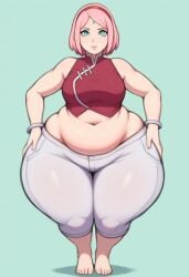 ai_generated big_breasts boruto:_naruto_next_generations bottom_heavy gvukub naruto sakura_haruno thick_thighs wide_hips