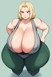 ai_generated big_breasts gigantic_breasts gvukub huge_breasts naruto thick_thighs tsunade wide_hips