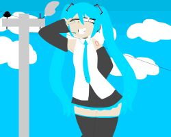 fat_ass hatsune_miku kucuk_esnaf2010 pose smile_at_viewer tagme thick_legs thick_thighs thighs utility_pole