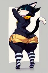 ai_generated big_butt big_thighs feline morgana_(persona) persona_5