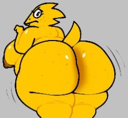 alphys big_ass big_breasts breasts bubble_butt chip_at_night cleavage huge_ass huge_breasts nipples tagme thick_thighs undertale wide_hips