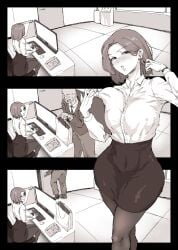 belly_button_visible_through_clothing female female_focus office office_lady slim_waist