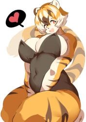 aspirindabaitu big_breasts breasts cleavage feline female furry huge_breasts slightly_chubby tagme thick_thighs tiger tiger_girl wide_hips