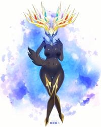 1girls 2025 5_fingers absurd_res anthro antlers areola areolae artist_name belly_button big_antlers big_breasts black_body black_fur black_nipples blue_body blue_eyes blue_fur breasts completely_naked completely_naked_female completely_nude completely_nude_female crossed_legs curvaceous curvaceous_female curvaceous_figure curvy curvy_female curvy_figure deer digital_art digital_drawing_(artwork) digital_media digital_media_(artwork) duderedblue eyelash eyeshadow female furry game_freak generation_6_pokemon glistening glistening_body glistening_breasts glistening_fur hand_on_hip hi_res horns hourglass_figure legendary_pokemon legs_crossed looking_at_viewer mammal multicolored_body multicolored_fur naked naked_female navel nintendo nipples nude nude_female pokemon pokemon_(species) pussy simple_background solo sparkle sparkling_eyes thick_thighs two_tone_body two_tone_fur vagina voluptuous voluptuous_female white_background wide_hips xerneas