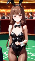 1girls ai_generated background_characters bunny_ears bunny_girl bunnysuit female iino_miko kaguya-sama_wa_kokurasetai_~tensai-tachi_no_renai_zunousen~ sexy teenage_female