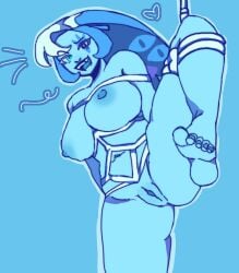 big_breasts blue_skin bondage breasts cookie_girl cookie_run cookie_run_kingdom feet femshadow_milk_cookie pussy rope rule_63 shadow_milf_cookie shadow_milk_cookie