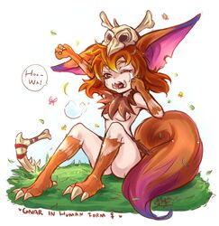 animal_ears animal_tail claws female gnar league_of_legends riot_games tail