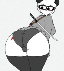 big_ass big_breasts furry katana legwear panda pandy_(piggy) piggy:_book_2 piggy_(game) roblox