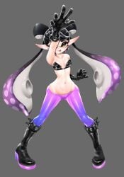 callie_(splatoon) inkling inkling_girl koharuno2 simple_background skimpy_clothes splatoon splatoon_(series) squid_sisters squid_sisters_(splatoon) tagme tentacle_hair