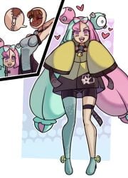 animegao cosplay dollification female iono_(pokemon) kigurumi kurt_robinson lovehearts mask pokemon pokemon_sv suit_transformation suiting transformation wig