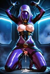 3d ai_generated bondage cum_in_pussy female mass_effect pussy tali'zorah_nar_rayya torn_bodysuit waifuamender