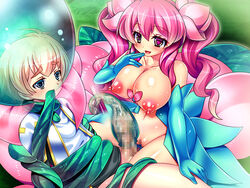 1boy character_request cum dieselmine female game_cg monster_girl okasare_yuusha okasare_yuusha_v pink_hair tagme