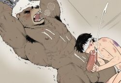 2boys abs ai_generated anthro ass back back_muscles balls bara bear big_balls big_muscles big_pecs big_penis brown_fur cum cum_drip cum_in_ass cum_on_body cum_on_penis cumshot daddy ddkk dilf ejaculation erection gay human human_on_anthro human_penetrated hunk interspecies larger_anthro larger_male male male/male male_focus male_only male_penetrated male_penetrating male_penetrating_male muscles muscular muscular_anthro muscular_male naked naked_male nude oral orgasm pecs penetration penis penis_in_ass sex size_difference smaller_human smaller_male smaller_penetrated ursid yaoi