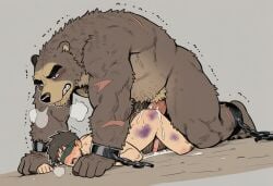 2boys abs ai_generated anal anal_sex anthro ass back back_muscles balls bara bear big_balls big_dom_small_sub big_muscles big_pecs big_penis brown_fur cum cum_drip cum_in_ass cum_inside cum_on_ass cum_on_body cum_on_penis cumshot daddy ddkk dilf dominant dominant_anthro dominant_male ejaculation erection gay human human_on_anthro human_penetrated hunk interspecies larger_anthro larger_male male male/male male_focus male_only male_penetrated male_penetrating male_penetrating_male muscles muscular muscular_anthro muscular_male naked naked_male nude orgasm pecs penetration penis penis_in_ass sex size_difference smaller_human smaller_male smaller_penetrated submissive submissive_human submissive_male ursid yaoi