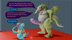 3d_(artwork) abstract_background animal_genitalia anthro anus balls bedroom_eyes belly big_balls big_belly big_ears big_nose big_penis blush bodily_fluids breath cuphead_(game) digital_media_(artwork) dragon fangs feet feral genital_fluids genitals grim_matchstick hi_res huge_cock humanoid_genitalia humanoid_penis hyper hyper_genitalia hyper_penis male male/male mixed_media moobs mythological_creature mythological_scalie mythology narrowed_eyes navel obese overweight panting penis precum puffy_anus scalie seductive sheath short_stack size_difference sleeveless_sweater slightly_chubby smile snootsy_(toothboot33) solo tail teeth thick_thighs throbbing throbbing_penis toothboot33 unknown_species wide_hips wings