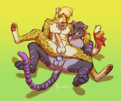 abs anal anthro big_cat big_penis blue_penis color ecstasy feline gay hindpaw leopard male male/male male_only mammal manly meesh panther paws penis reverse_cowgirl_position sex simple_background tail yaoi