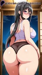 1female 1girls 1woman 2025 2d ai ai_assisted ai_generated akemi_homura anime anime_girl anime_style arstist_name ass ass_focus bare_shoulders black_hair black_panties blush breast breasts closed_mouth clothed clothed_female completely_nude completely_nude_female female female female_focus female_only from_behind glasses hairband hi_res high_quality high_resolution highres huge_ass indoors large_breasts long_hair looking_at_viewer looking_back mahou_shoujo_madoka_magica night night_sky panties panties_under_pantyhose pantyhose patreon puella_magi_madoka_magica purple_eyes red-framed_eyewear semi-rimless_eyewear sky skypassion solo solo_focus stable_diffision tank_top thighs underwear watermark woman_focus woman_only