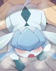 ambiguous_gender ambiguous_penetrated ambiguous_penetration blue_body blue_fur blue_tail blush bodily_fluids duo eeveelution female feral feral_penetrated from_behind_position fur generation_4_pokemon glaceon hi_res high-angle_view himimi human human_on_feral human_penetrating human_penetrating_feral interspecies male male/ambiguous male/female male_penetrating male_penetrating_ambiguous mammal mostly_offscreen_character nintendo nude open_mouth paws penetration penile penile_penetration pokemon pokemon_(species) pokephilia quadruped sex shadow sweat tail zoophilia