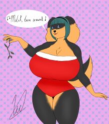 big_breasts breasts cleavage female furry huge_breasts thick_thighs wide_hips xilan_wolf zoey_(jwinkz)