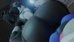 3d 3d_animation anilingus_through_clothes animated ass_on_face ass_sniffing big_ass cunnilingus d.va d.va_(overwatch_2_suit) face_on_ass facesitting female kishi licking licking_pussy no_sound overwatch smothering tagme video widowmaker yuri