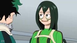 blowjob deku froppy green_hair izuku_midoriya long_tongue mha my_hero_academia tagme tounge_on_cock tsuyu_asui video