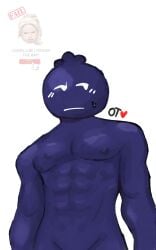 1boy 2d abs adamation_inc. adamationz animationepic animoji apple_inc. athletic athletic_male blue_body blue_skin blueberry_(ii) buff color diantha_tha_dog happy_trail inanimate_insanity inspired joke looking_away male male_only muscular muscular_male nipples object_head object_show object_show_community object_shows otmy_(artist) pecs self_upload white_background