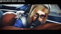 adjusting_glasses ass ass_focus ass_up big_ass blizzard_entertainment blonde_female blonde_hair blonde_hair blonde_hair_female blowjob blue_eyes car cheek_bulge cmnf combat_medic_ziegler curvaceous curvaceous_female curves curvy curvy_body curvy_female curvy_figure curvy_hips driving eye_contact eyebrows eyelashes eyeliner eyeshadow eyewear g-string glasses glowing_eyes hand_on_thigh holding_penis inside_car looking_at_viewer medium_hair mercy overwatch panties sensual shaking_ass shaking_butt shaking_hips sucking sucking_penis swursterotic tagme throat_fuck video