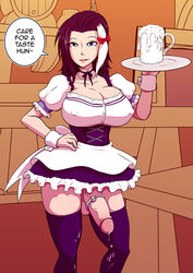 1futa apron big_breasts big_penis blue_eyes bow breasts brown_hair busty caption cleavage cock_ring cum cum_drip cum_in_container cum_in_cup cum_in_glass cumdrip dmxwoops full-package_futanari futa_only futanari hair huge_breasts human intersex large_breasts luenas maid maid_outfit outfit penis penis_under_skirt plate skirt solo solo_futa stockings suit thick_thighs thighhighs tights two_tone_hair uncensored voluptuous white_hair